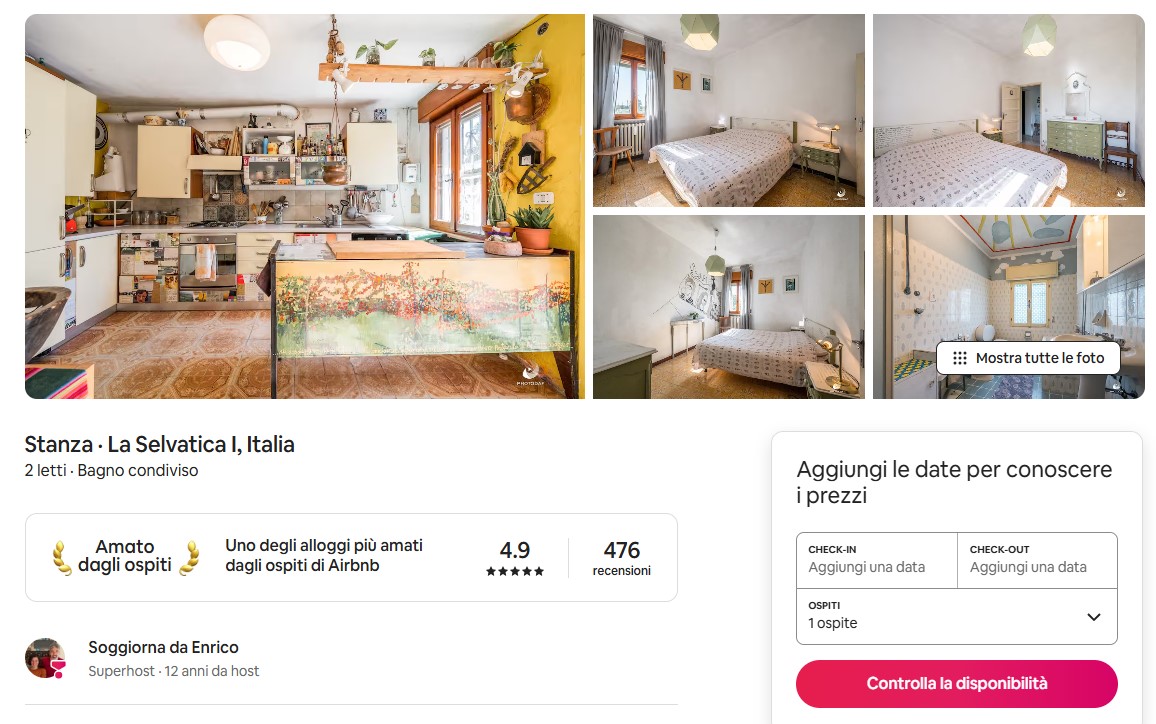 Valutazione media su Airbnb - clicca per aprire su Airbnb